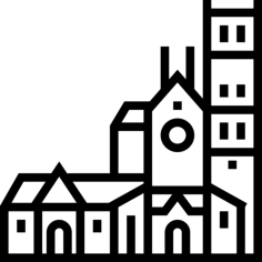 Church Of Saints Simon And Helena Stencil Svg Vector, Free Vectors File